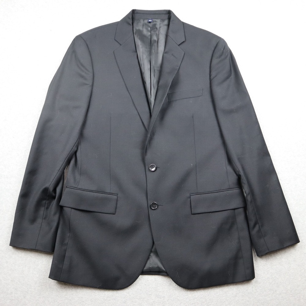 J.Crew Blazer Mens 40R Thompson Black 100% Wool Two-Button Suit Jacket Blazer